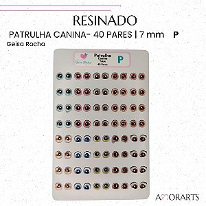 Olho resinado GR Patrulha Canina P-- 40 Pares
