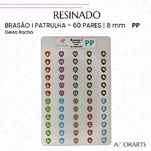 Brasão resinado GR Patrulha Canina l PP --60 Unidades