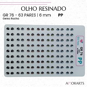 Olho resinado GR 76 PP -- 63 Pares