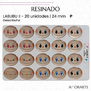 Adesivo resinado GR Labubu P-- 20 Unidades