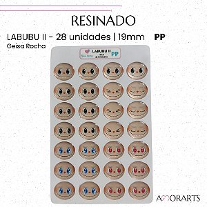 Adesivo resinado GR Labubu PP--28 Unidades