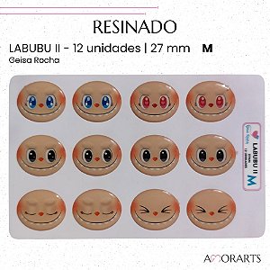 Adesivo resinado GR Labubu M --12 Unidades
