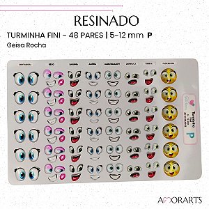 Olho resinado GR Turminha Fini P -- 48 unidades