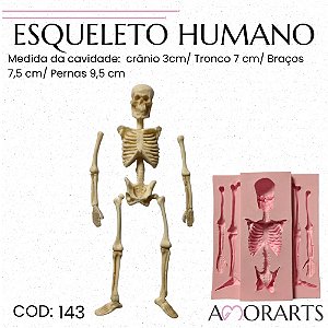 Molde de silicone Esqueleto Humano--CÓD 143