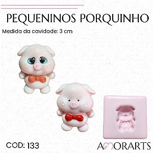 Molde de silicone Pequeninos Porquinho -- CÓD 133