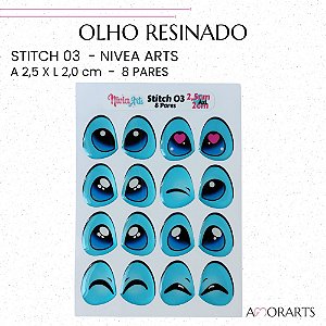Olho resinado Nivia Art's Stitch 03-- 8 PARES