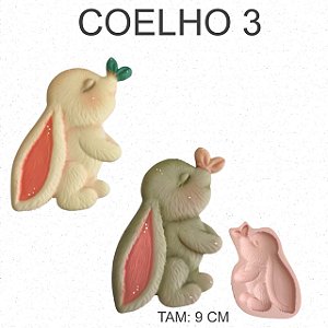 Molde de Silicone Coelho 3-- CÓD 175