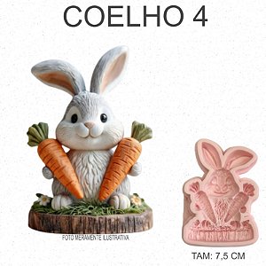 Molde de Silicone Coelho 4 --CÓD 178
