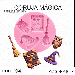 Molde de silicone Coruja Mágica --CÓD 194