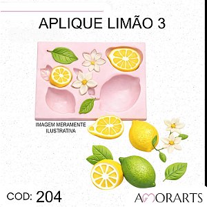 Molde de silicone Aplique Limão 3 --CÓD 204