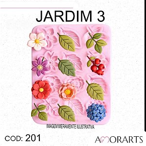 Molde de silicone Jardim 3 -- CÓD 201