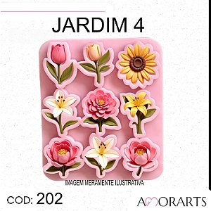 Molde de silicone Jardim 4 --CÓD 202