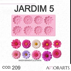 Molde de silicone Jardim 5 --CÓD 209
