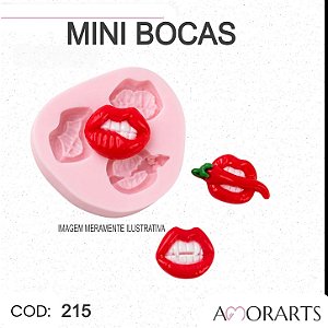 Molde de silicone Mini Bocas --CÓD 215