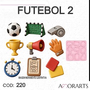 Molde de silicone Futebol 2 --CÓD 220
