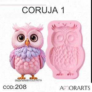 Molde de silicone Coruja 1 --CÓD 208