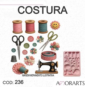 Molde de silicone Costura -- CÓD 236