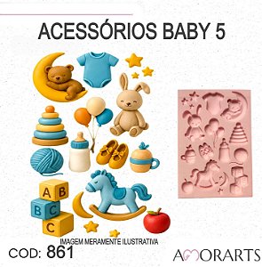 Molde de silicone Acessórios Baby 5--CÓD 861