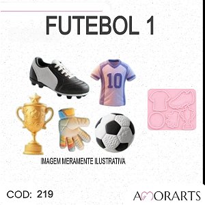 Molde de silicone Futebol 1 --CÓD 219