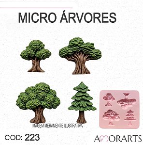 Molde de silicone Micro Árvores --CÓD 223