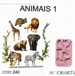 Molde de silicone Animais 1 --CÓD 240