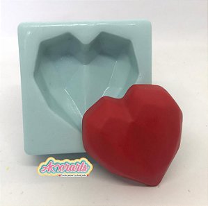 Molde Coração Lapidado G