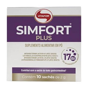 Probióticos em Pó Simfort Plus (10 sachês de 2g) - Vitafor