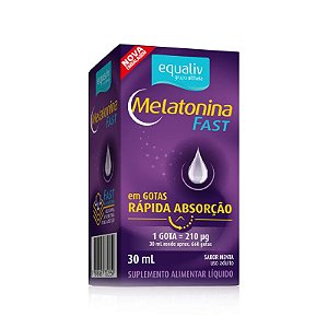 Melatonina Fast em Gotas Sublingual Rápida Absorção (30ml) Equaliv