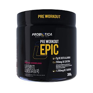Pré-treino Epic (300g) Pre Workout Probiótica