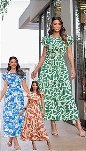 Vestido em Malha Estampado