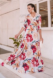 vestidos floridos moda evangelica