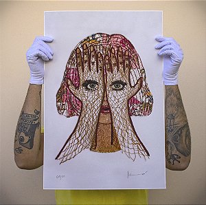 Gravura "Feito à Mão" por Flavia Itiberê