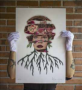 "Raizes" Gravura Fine Art por Flavia Itiberê