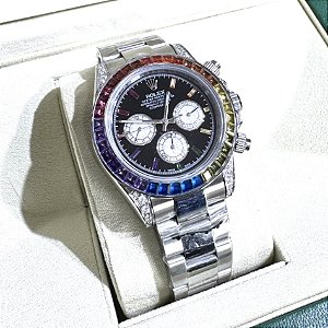 Relógio masculino linha Premium Daytona Rainbow Ultimate Automático Pulseira de aço inoxidável Oyster 904l a prova d’águ