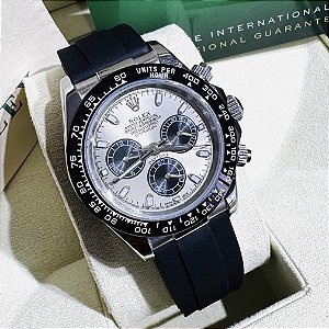Relógio masculino linha Premium Daytona Automático Pulseira de borracha Oyster flex a prova d’água 40m