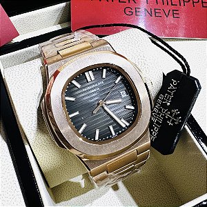 Relógio masculino linha Premium modelo Patek Nautilus automático Pulseira de Aço inoxidável 904l a prova d’água 40m
