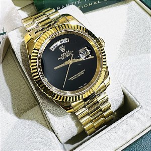 Relógio masculino linha premium Day-Date Pulseira de aço inoxidável 904l a prova d’água 40m