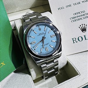 Relógio masculino linha Premium modelo Oyster Perpetual Tiffany automático Pulseira de Aço inoxidável 904L a prova d’águ