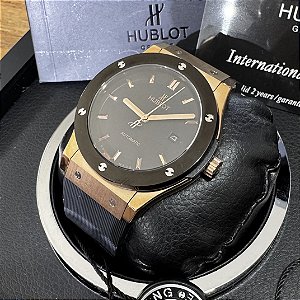 Relógio masculino linha Premium modelo Geneve Automático Pulseira de Borracha a prova d’água 40m