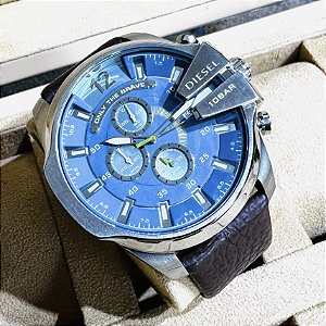 Relógio masculino linha premium modelo 10 bar Pulseira de couro a prova d’água 40m