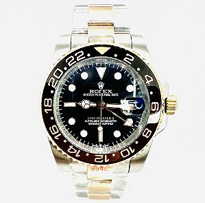 Relógio masculino linha Premium Gmt-Master II Root Beer Automático Pulseira de aço inoxidável oyster 904l a prova d’água