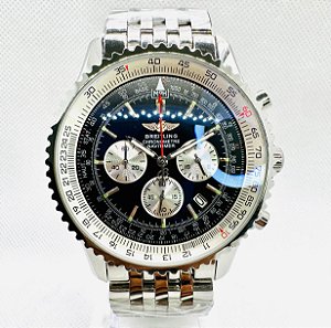 Relógio masculino linha Premium Breitling Navitimer Pulseira de aço inoxidável a prova d’água 40m