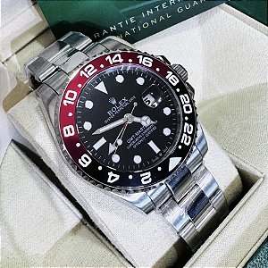 Relógio masculino linha premium modelo Gmt-Master II Coca-Cola automático pulseira de aço inoxidável oyster 904L