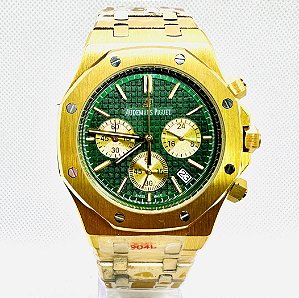 Relógio masculino linha Premium modelo Audemars Royal Oak automático Pulseira de aço oyster 904l a prova d’água 40m