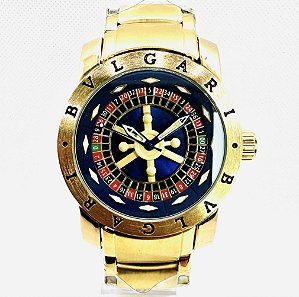 Relógio masculino linha master modelo Cassino Roleta pulseira de aço inoxidável a prova d’água 20m