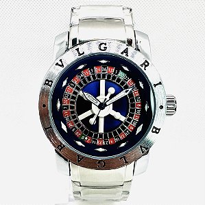 Relógio masculino linha master modelo Cassino Roleta pulseira de aço inoxidável a prova d’água 20m