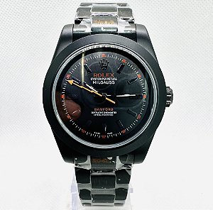 Relógio masculino linha Premium Milgauss automático Pulseira de aço inoxidável oyster 904L a prova d’água 40m