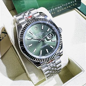 Relógio masculino linha Premium Datejust automático Pulseira de aço inoxidavel Jubileu 904l a prova d’água 40m