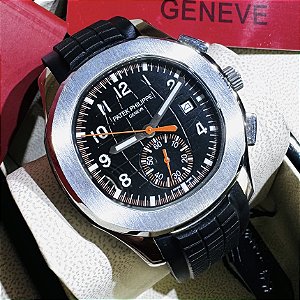 Relógio masculino linha Premium Patek Philippe Aquanaut Automatico Pulseira de Borracha A prova d’água 40m