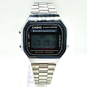 Relógio unissex linha master Casio Retrô Pulseira de metal a  prova d’água 20m
